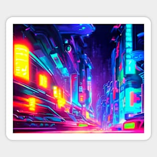 Neon City Sticker